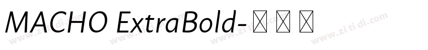 MACHO ExtraBold字体转换